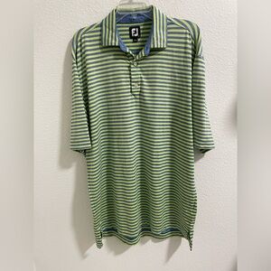 FootJoy Green Striped Men's Polo Shirt